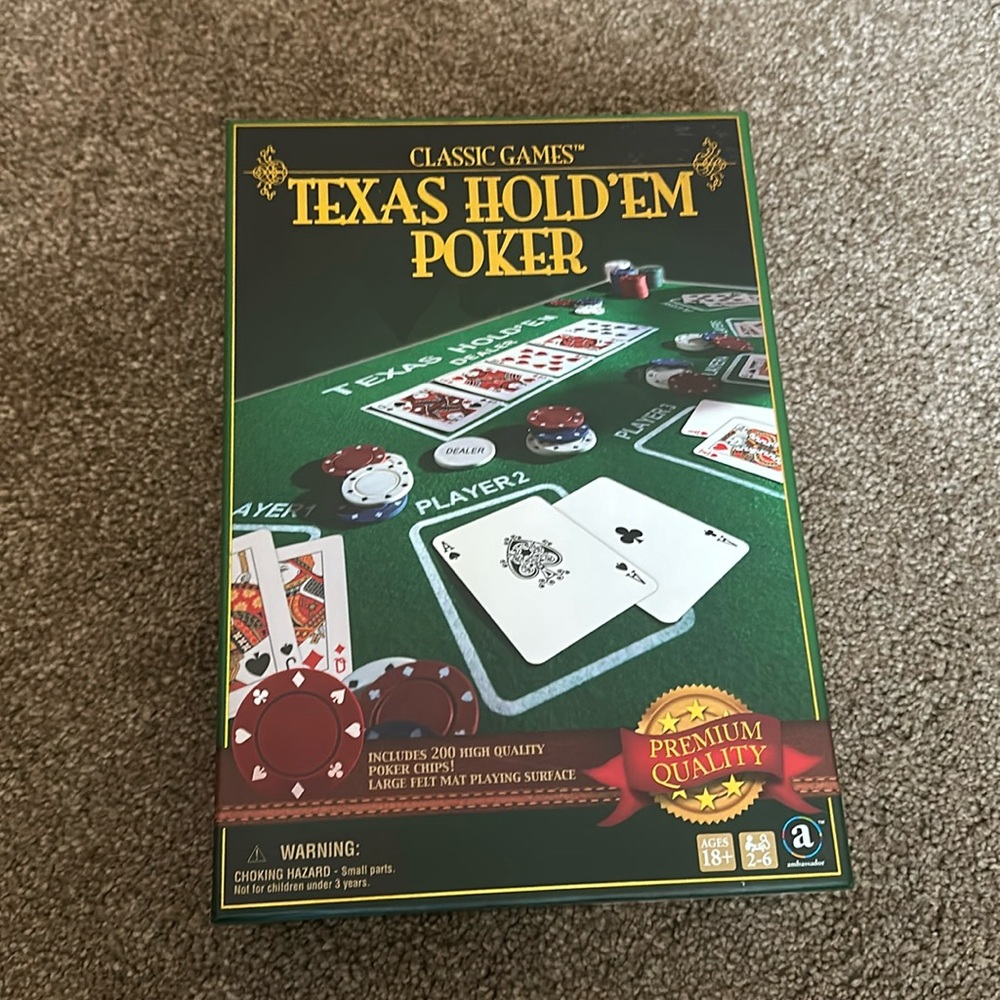 Brand New Never Played Texas Hold’em Poker Set Game